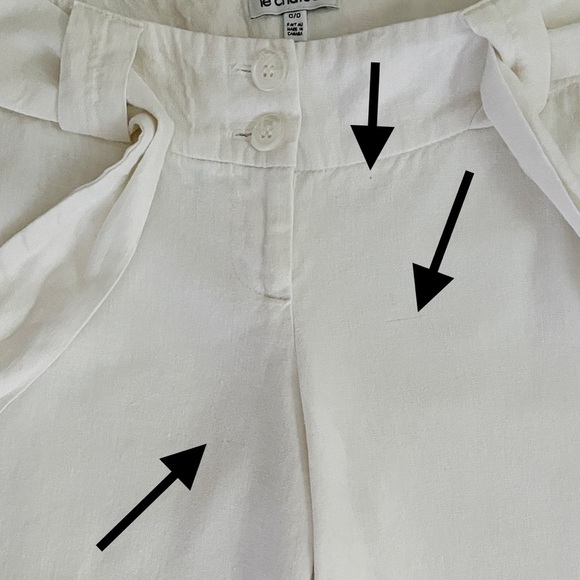 LE Chateau Wide Leg Linen Blend Cropped Capri Pants - Picture 8 of 13